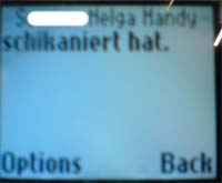 SMS von Helga S. am 25.9.2006: Jetzt hat Ludwig (Seerainer) zugegeben, dass er gegen Bezahlung Leute im LSF schikaniert hat